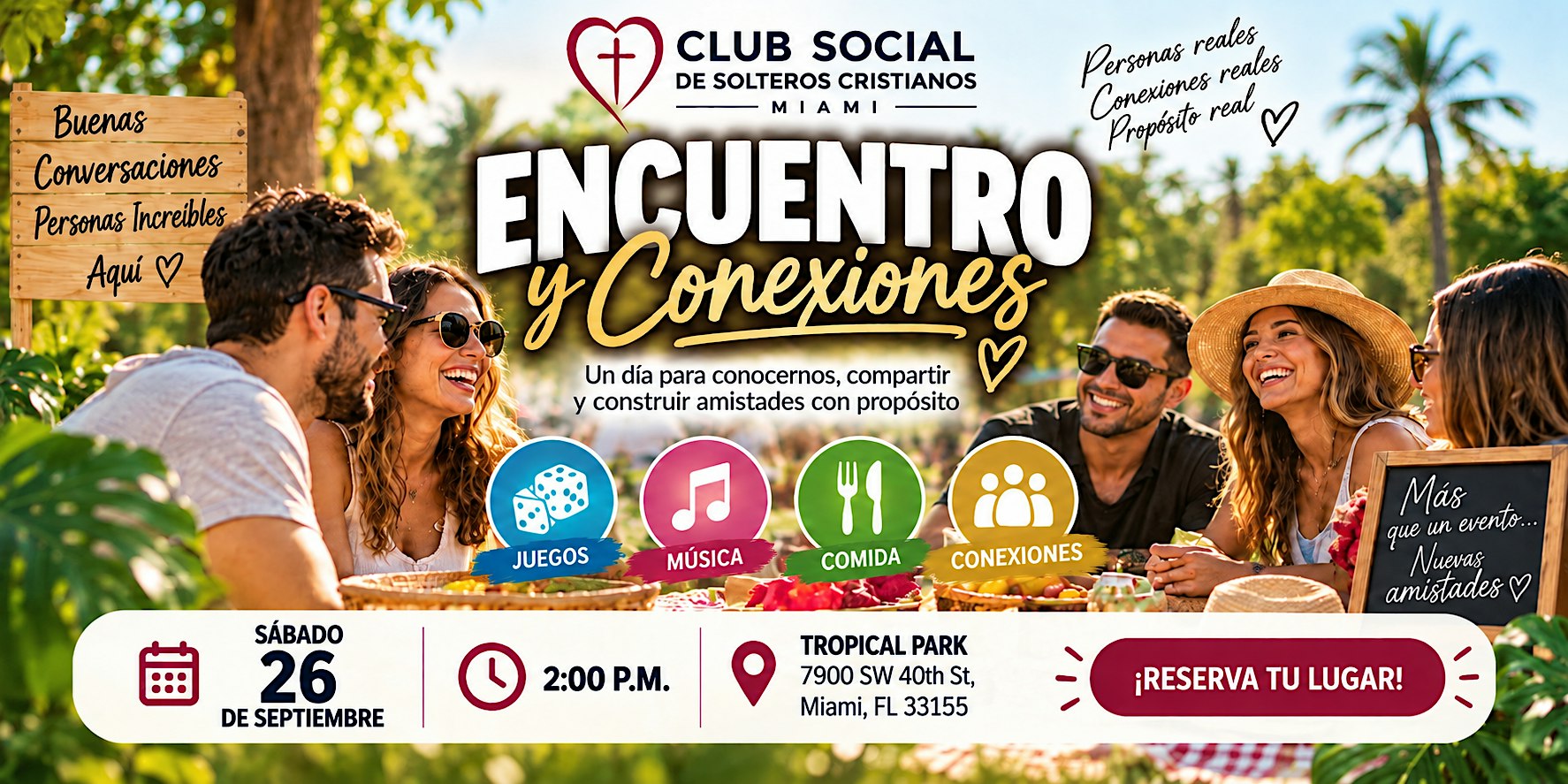 ENCUENTRO Y CONEXIONES: CLUB SOCIAL DE SOLTEROS CRISTIANOS EN MIAMI