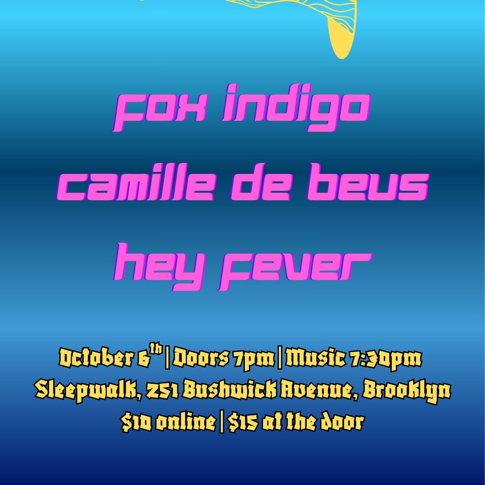 Fox Indigo, Camille De Beus, Hey Fever