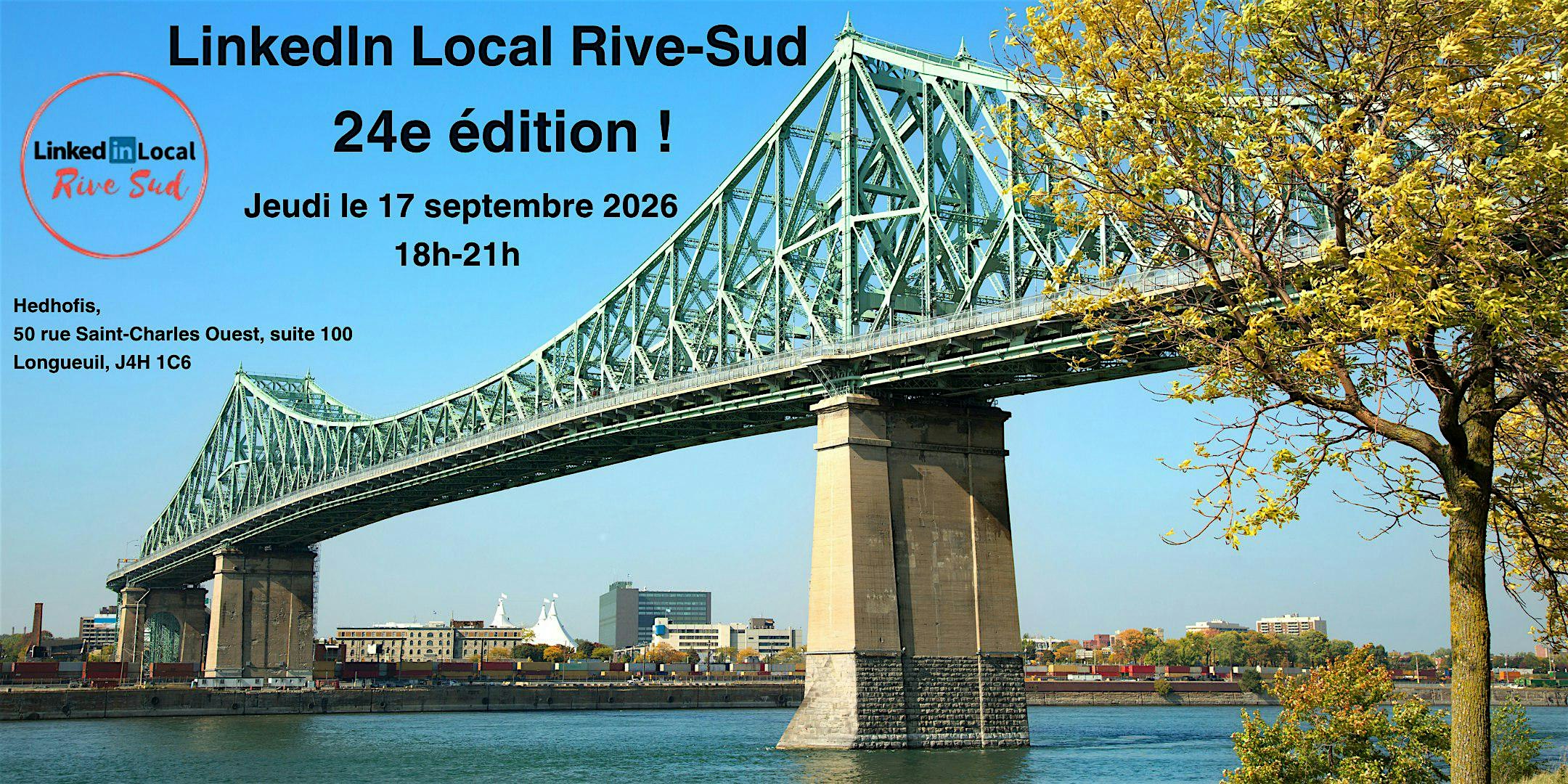 LinkedIn Local  Rive-Sud (LLRS) - 24e édition - Jeudi 17 septembre 2026