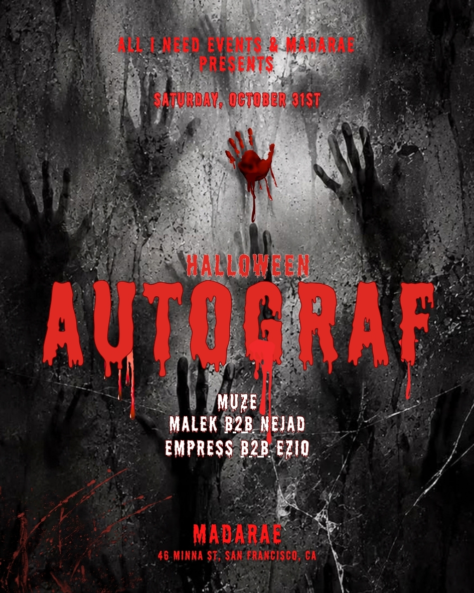 Halloween with Autograf at MadaRae Nightclub San Francisco