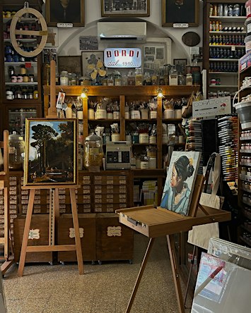 VISITA ALLA BOTTEGA DEI COLORI: BORDI BELLE ARTI