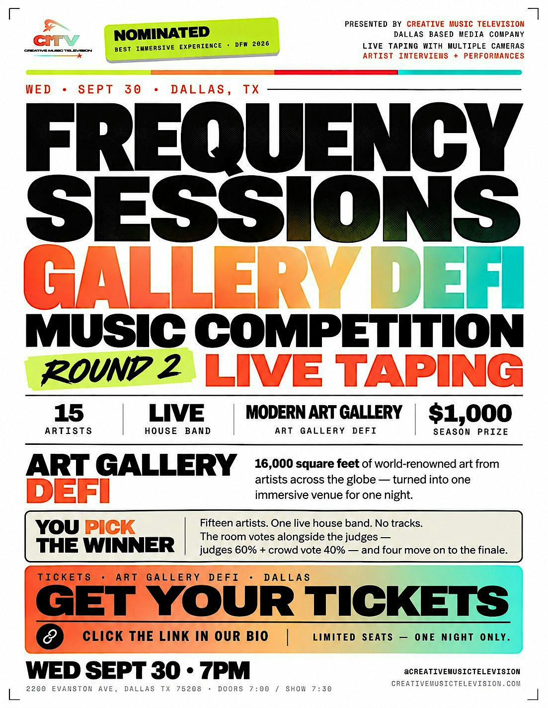 Frequency Sessions : Tiny Desk Style Music Competition @ Gallery Defi