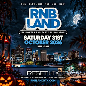 RNBLAND  - Late Night RnB Halloween Party in Houston
