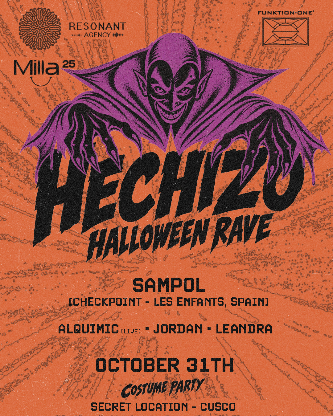 Hechizo, Halloween Rave by Milla 25 x Sinergia x Resonant Agency