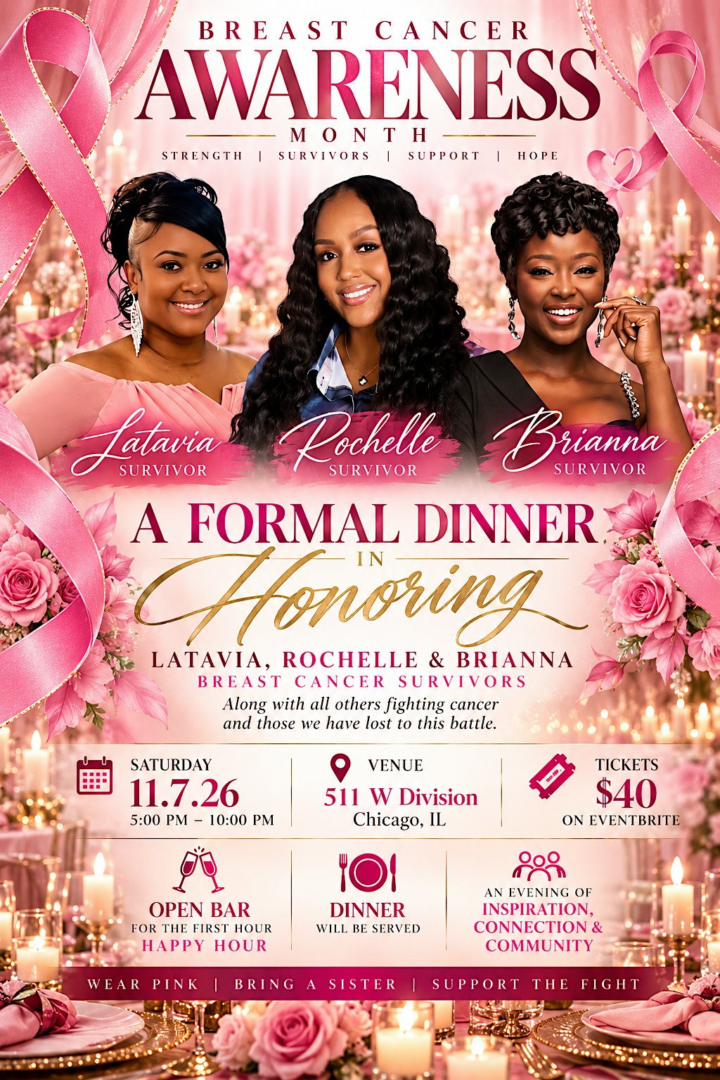 Surviving With A Purpose: Breast Cancer Dinner (18+)