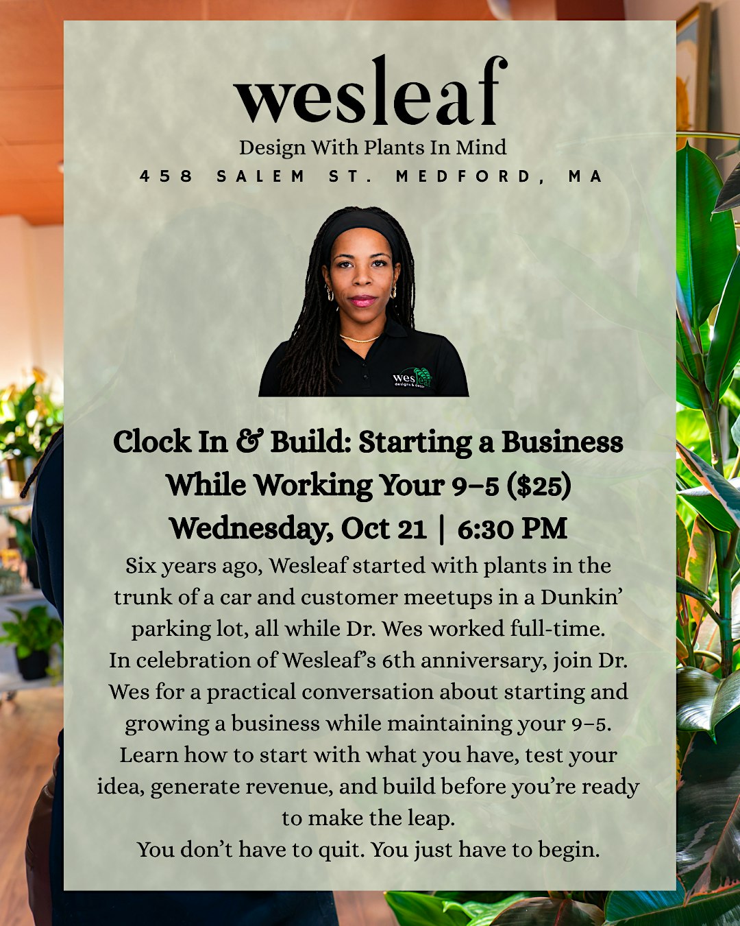 10/21 Clock In & Build: Starting a Business While Working Your 9–5