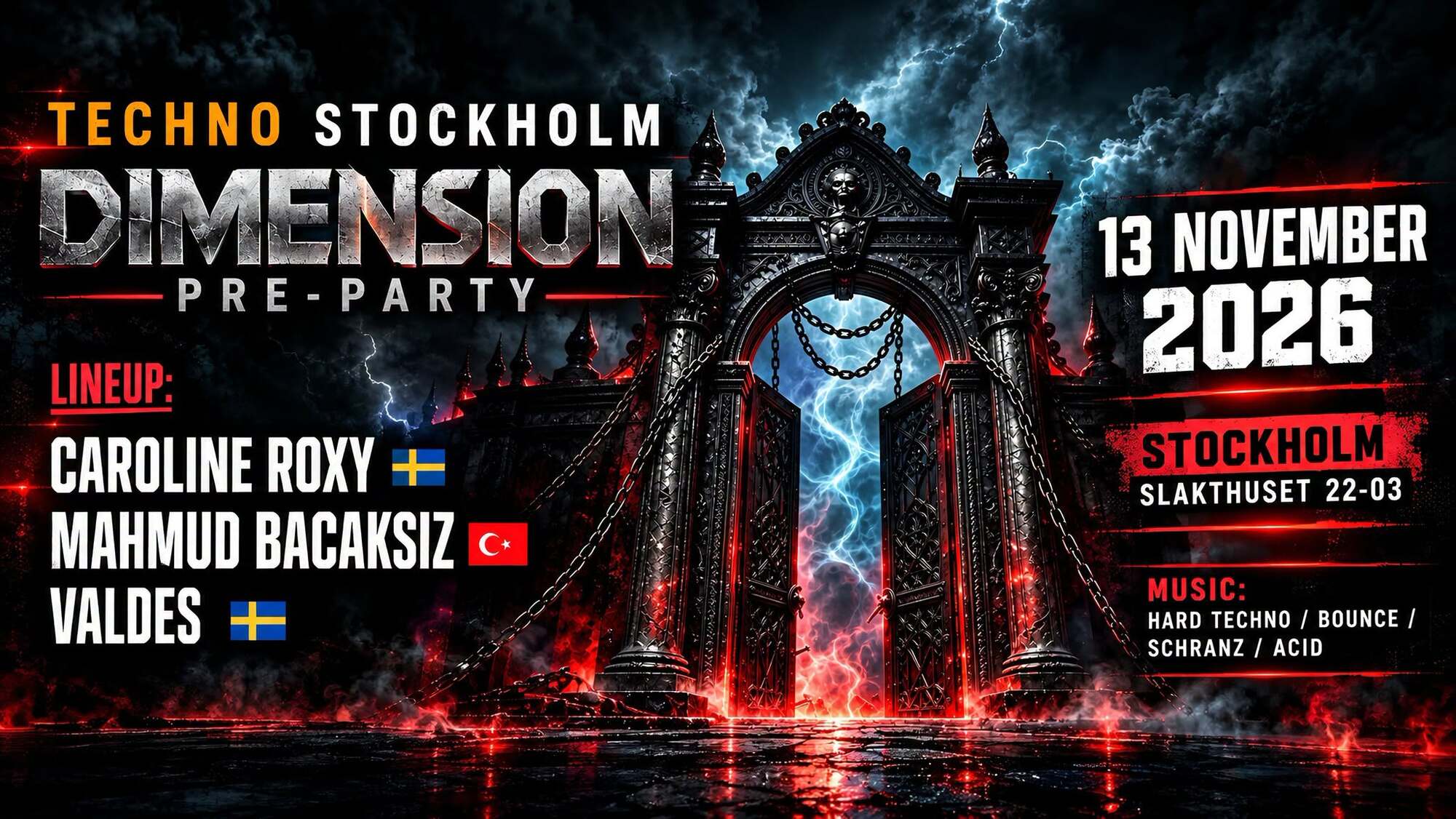 DIMENSION - PRE PARTY - FREE ENTRY UNTIL 23:00