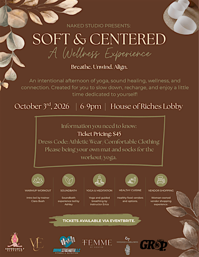 Soft & Centered: A Wellness Experience