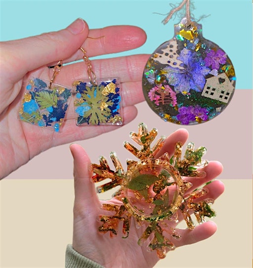 BRSHES, Christmas Special Pressed Flower Epoxy Resin Workshop! Glasgow