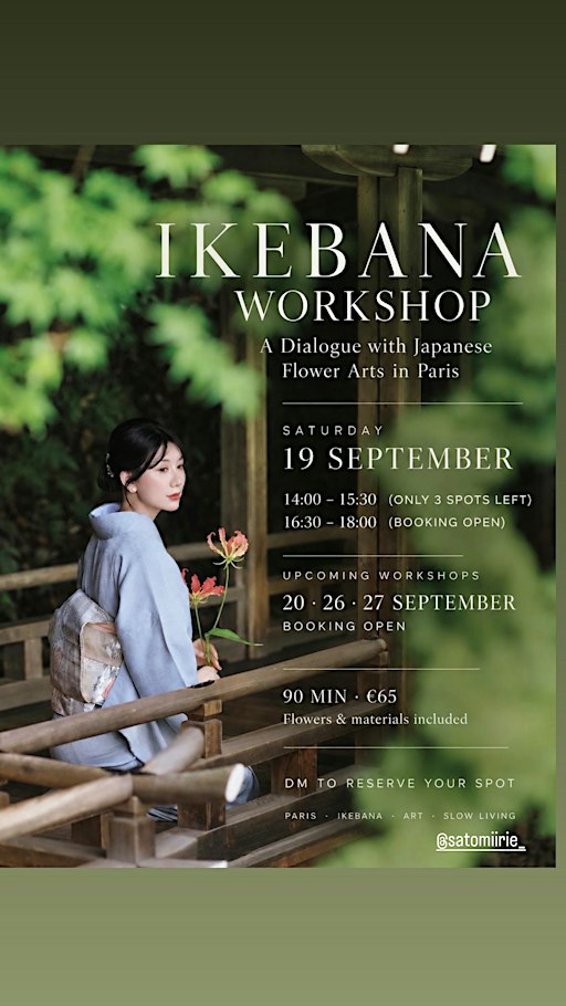 Japanese Ikebana workshop in Paris-Beginner friendly
