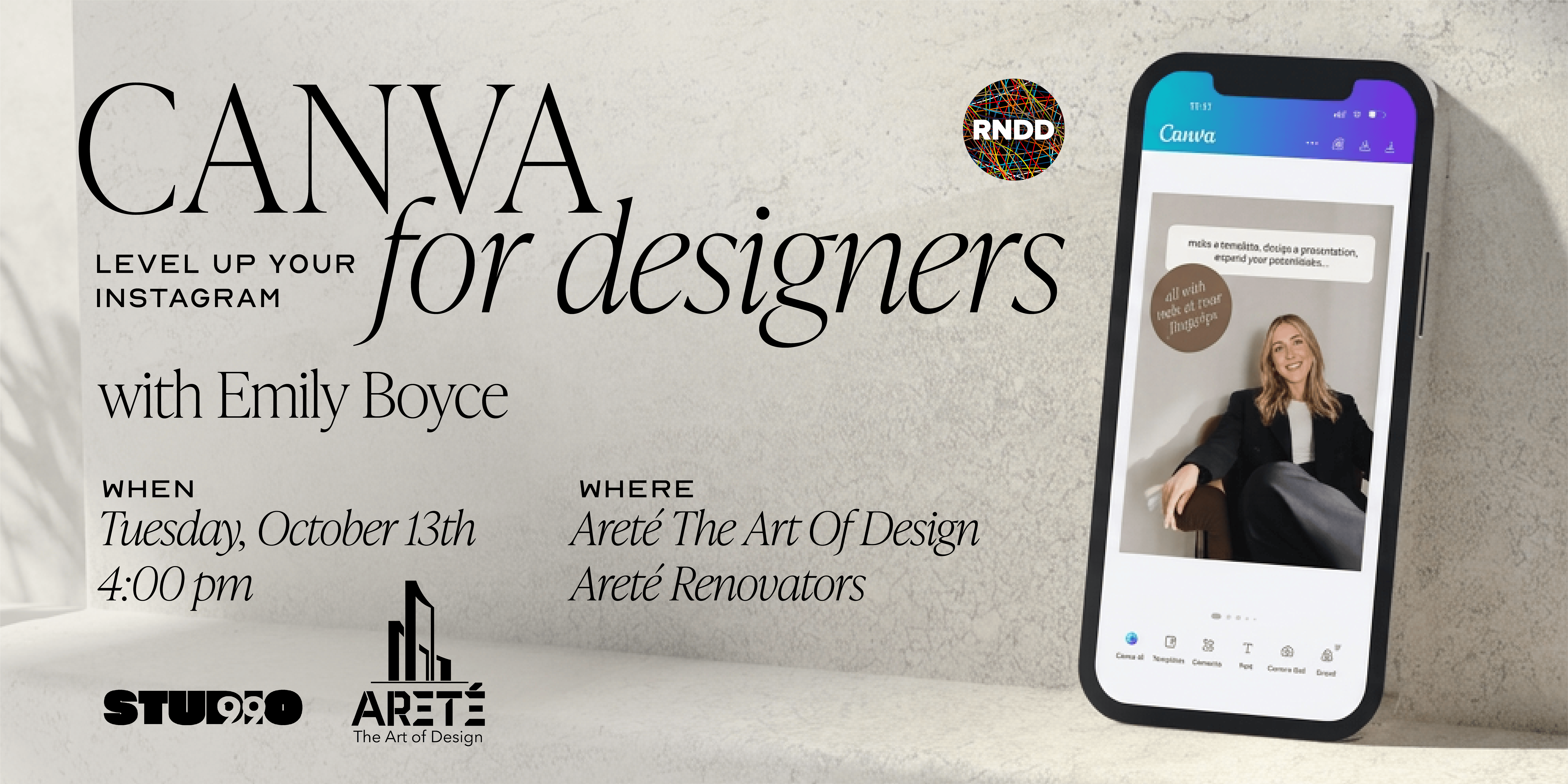 Canva for Designers: “Level-Up Your Instagram” Workshop with Emily Boyce