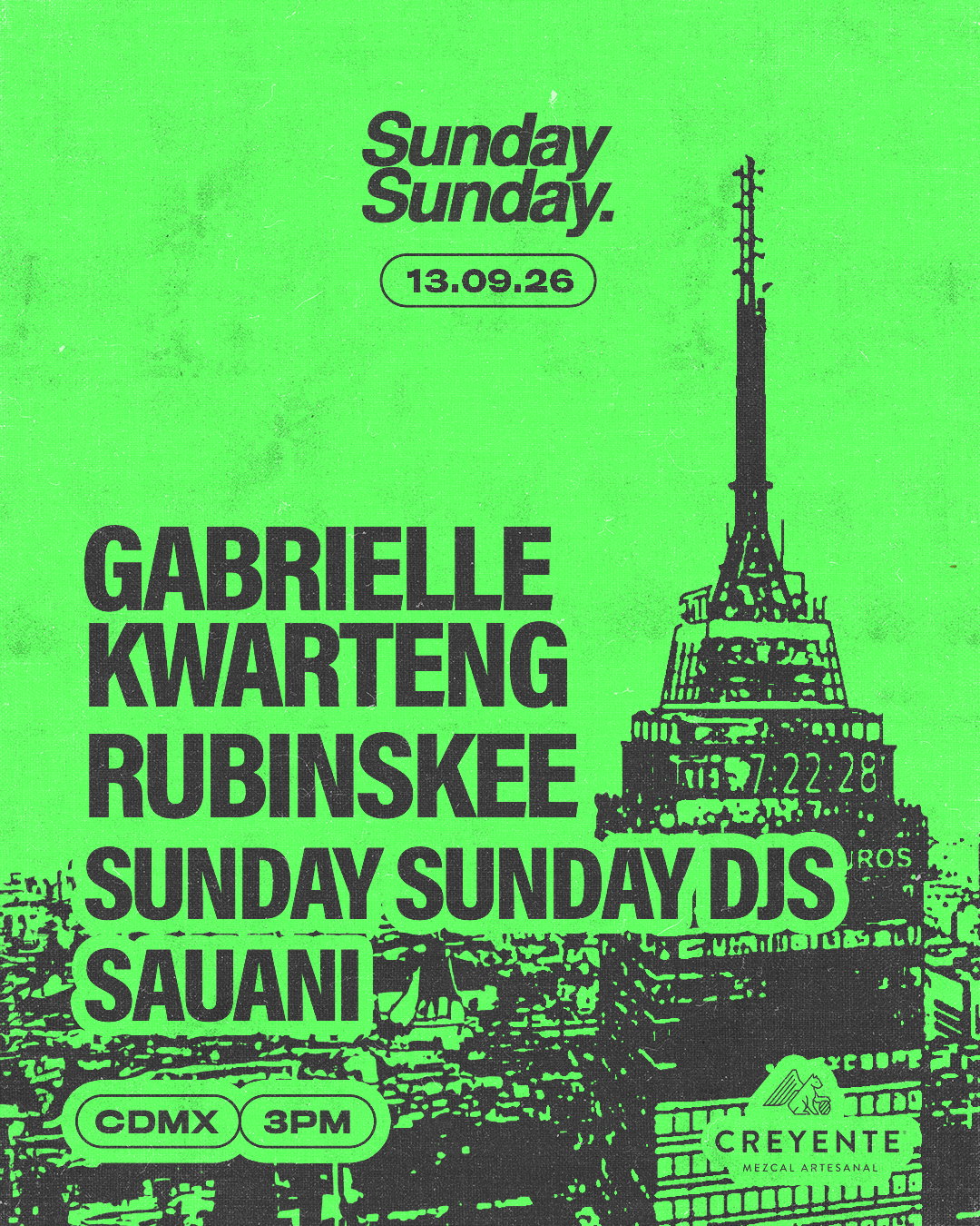 Sunday Sunday CDMX: 13.09.26