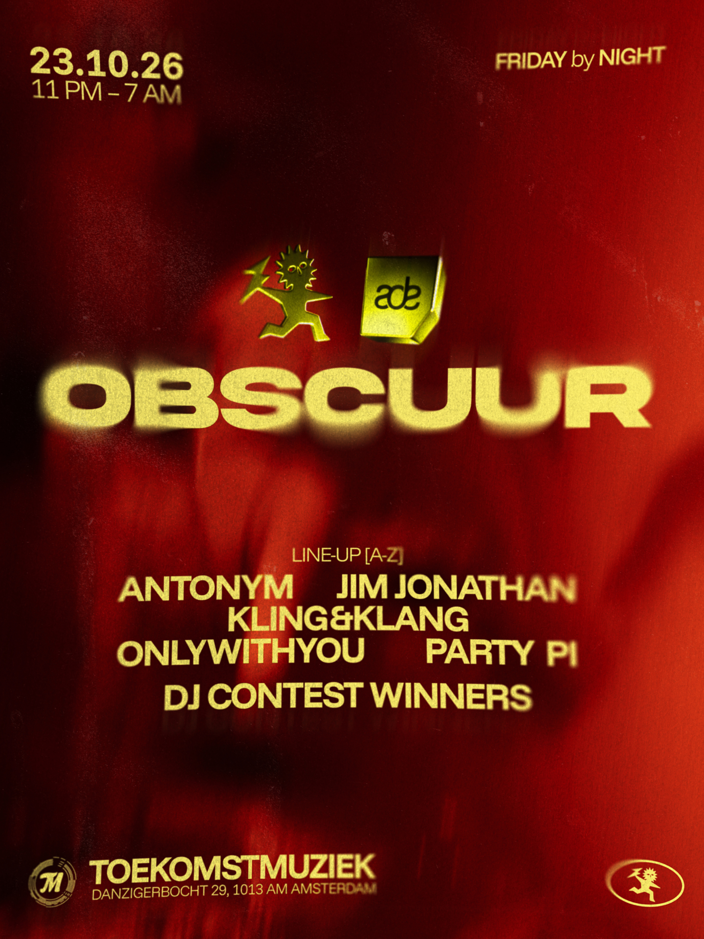 OBSCUUR ADE with Antonym, Jim Jonathan,OnlyWithYou, KLING&KLANG, PartyPi