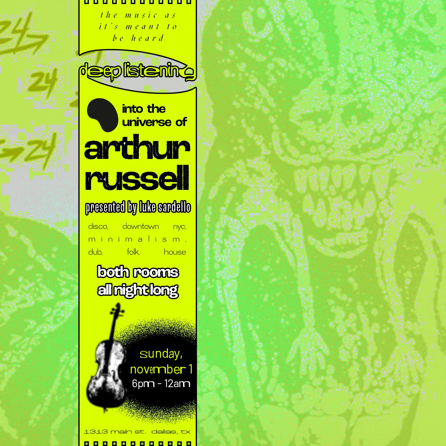 INTO THE UNIVERSE | ARTHUR RUSSELL | PRESENTED BY LUKE SARDELLO