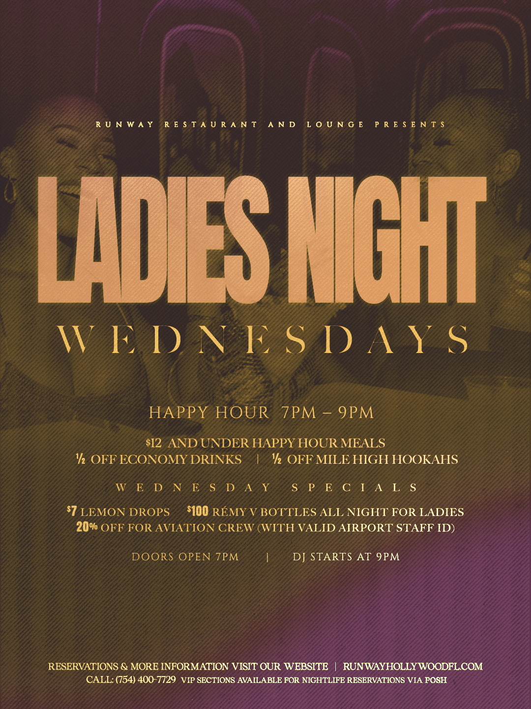 Ladies Night Wednesday @ Runway