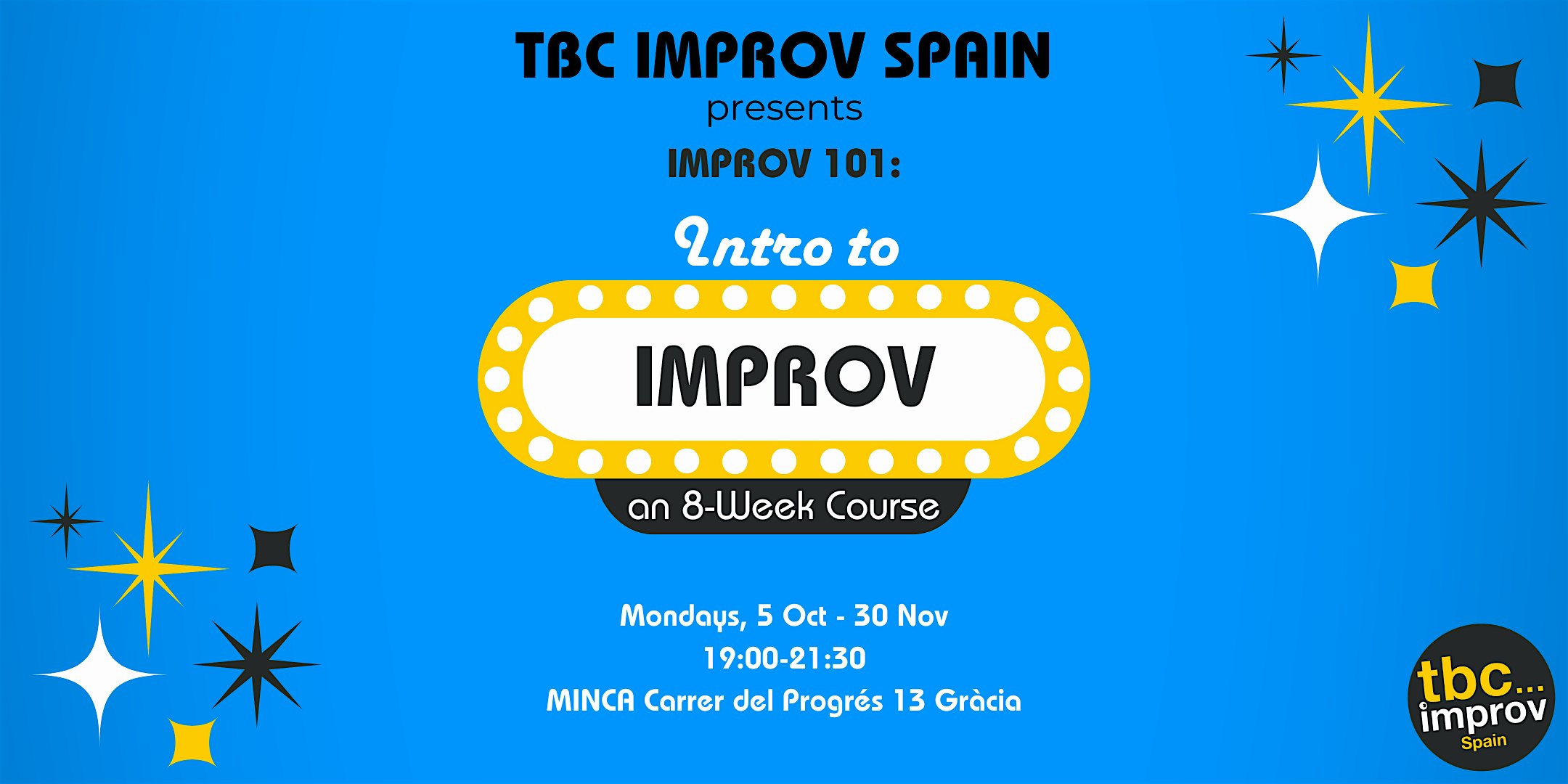 Intro to Improv Course (101) w/ TBC Improv Spain - Fall '26