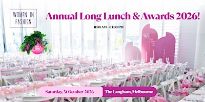 Women in fashion long Lunch & Awards 2026