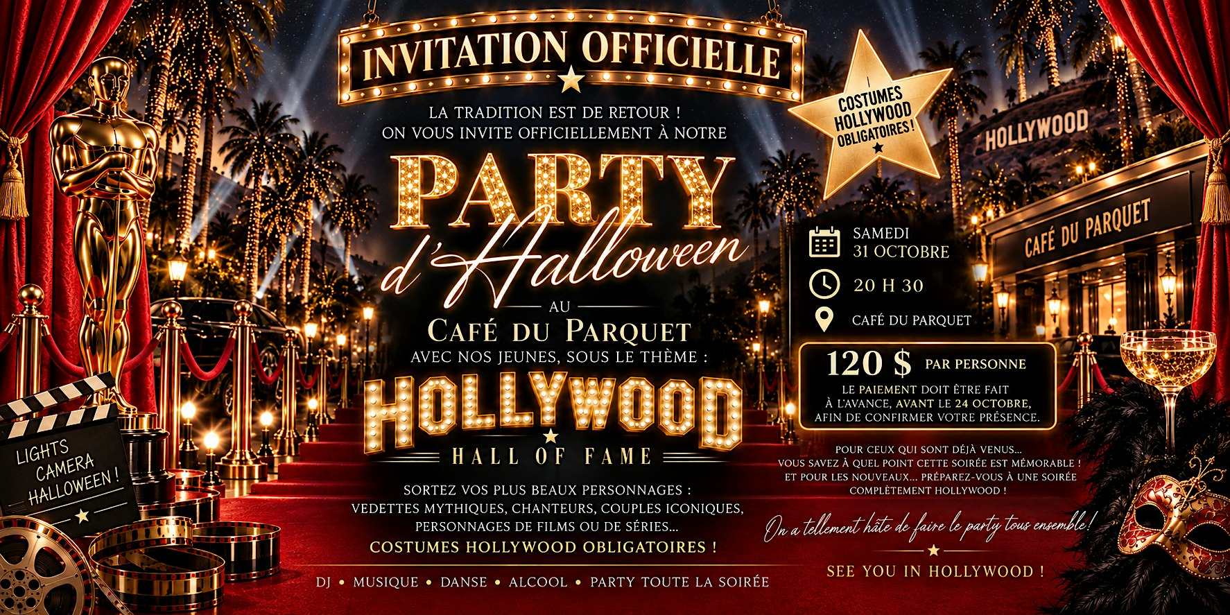 HALLOWEEN HOLLYWOOD PARTY COSTUMÉ