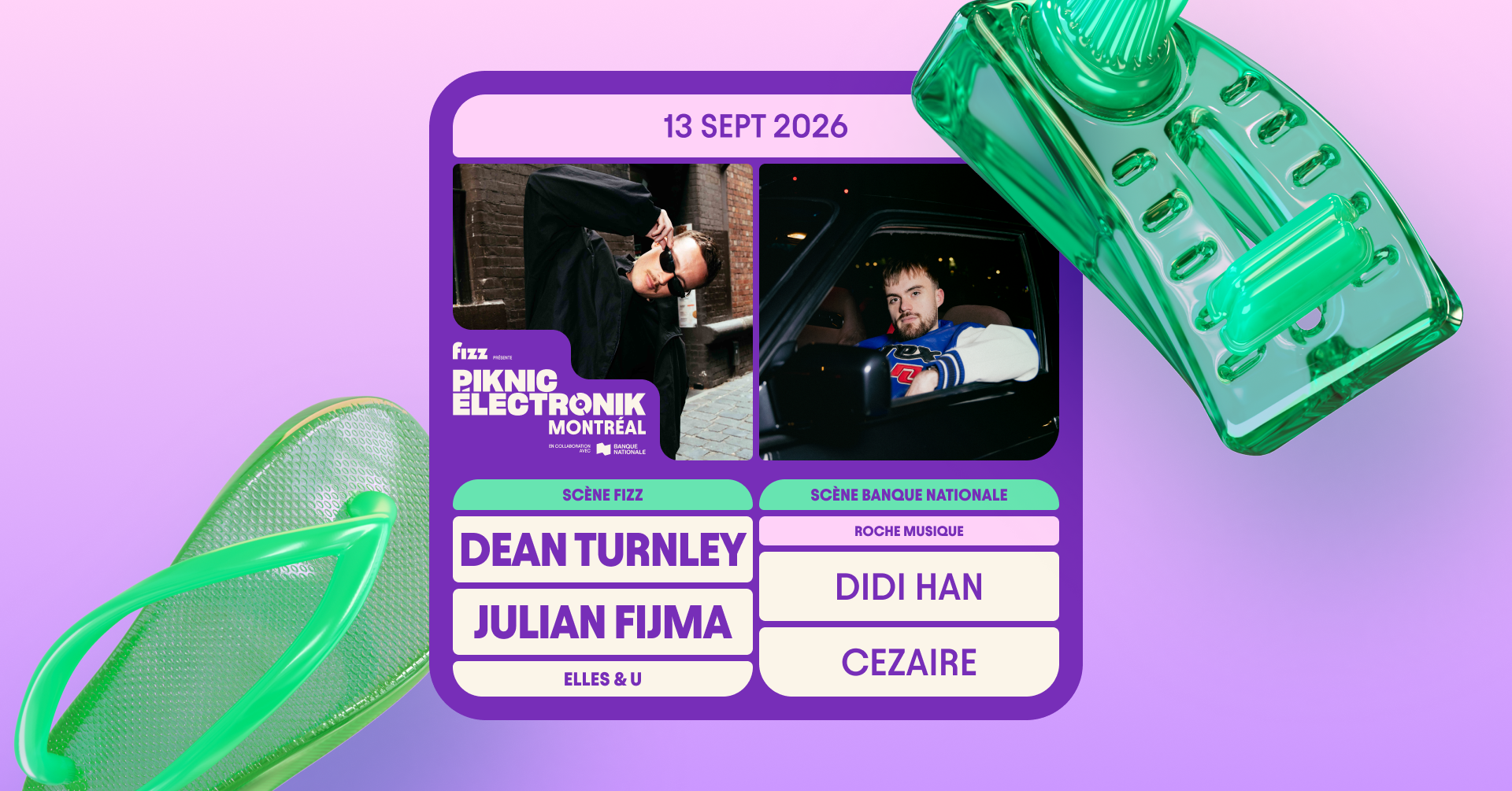 Piknic Électronik MTL #16: Dean Turnley, Julian Fijma / Roche Musique: Didi Han, Cezaire