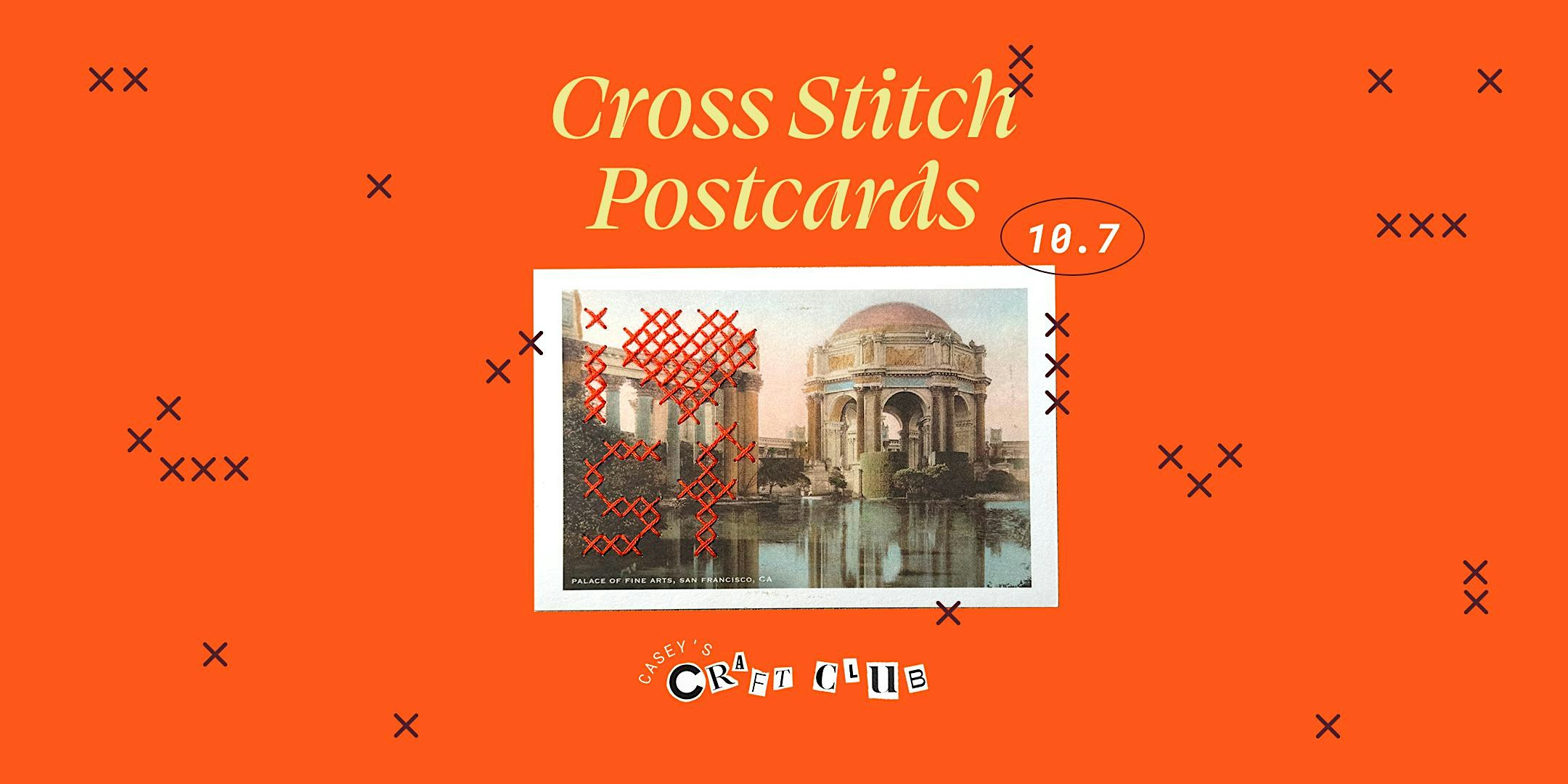 Casey's Craft Club: Cross Stitch Postcards