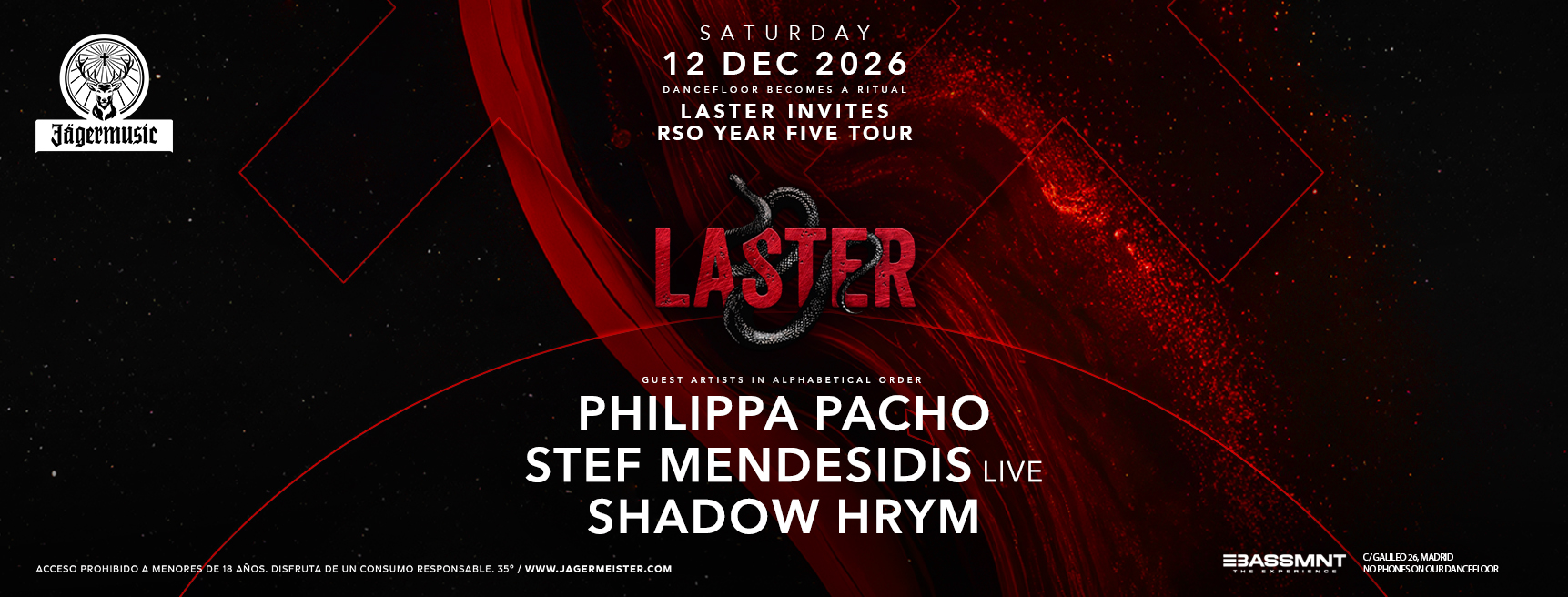 Laster Club presents Philippa Pacho, Stef Mendesidis Live & SHADOW HRYM
