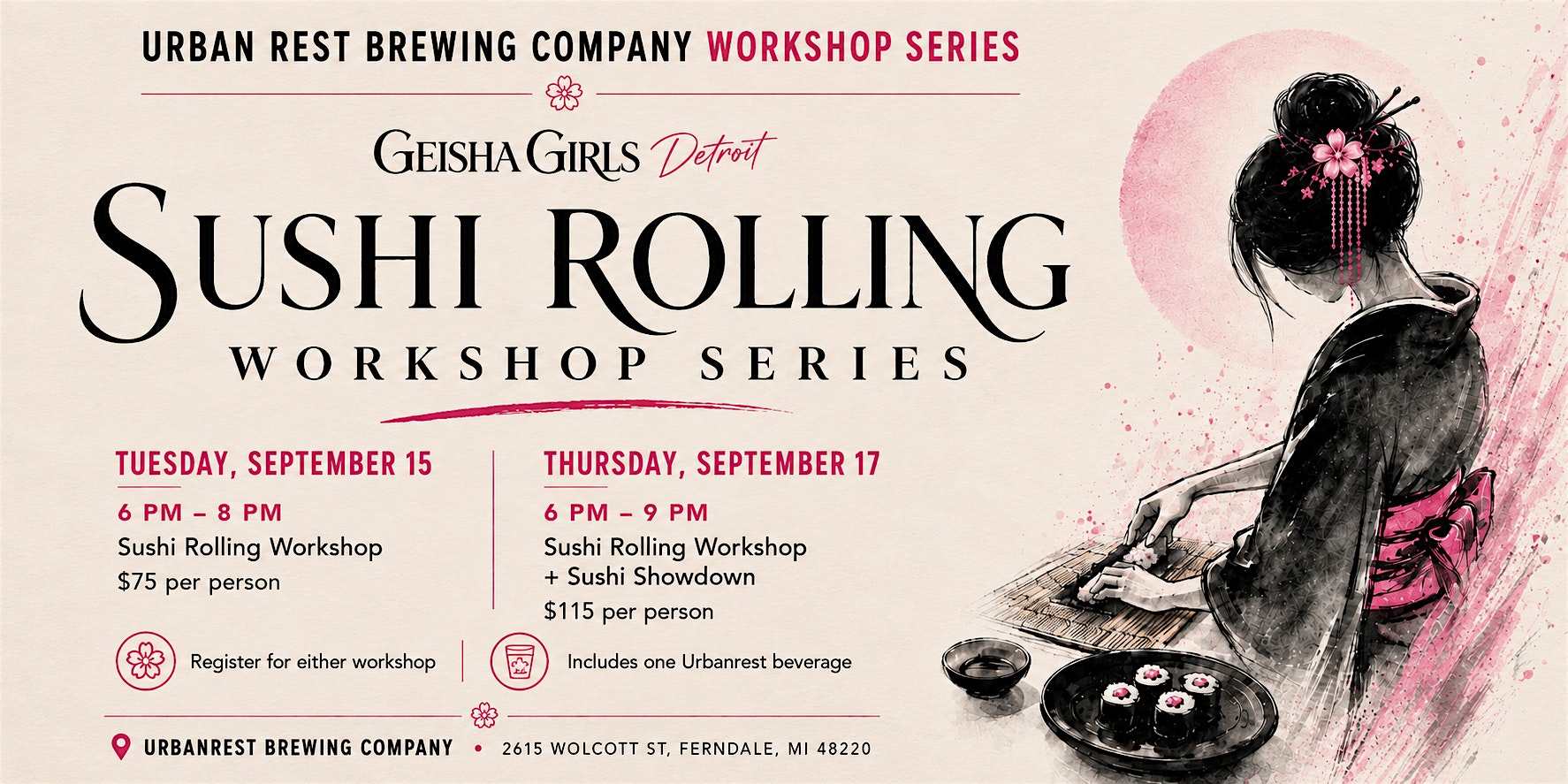 Sushi Rolling Workshop at Urbanrest