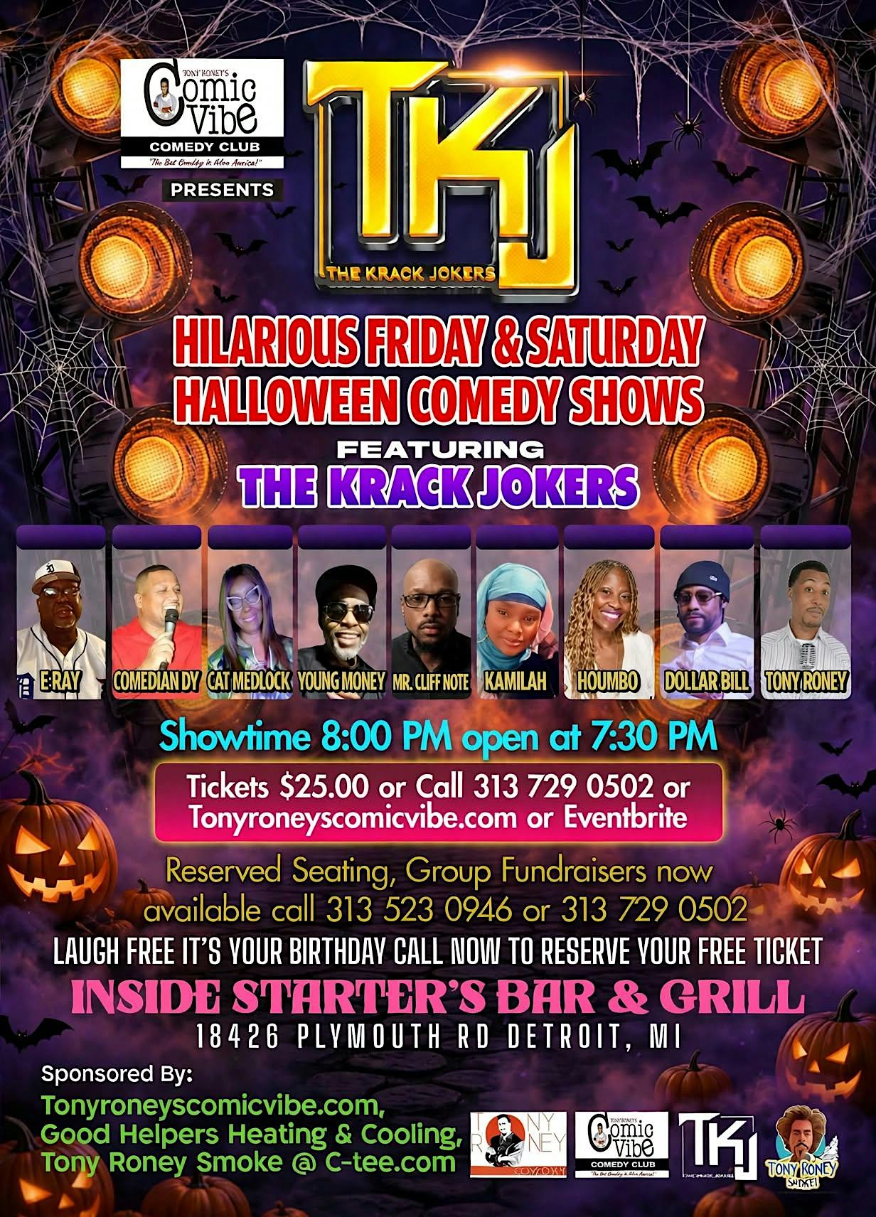 Hilarious Friday & Saturday Night Comedy – Starring Tony Roney & The Krack