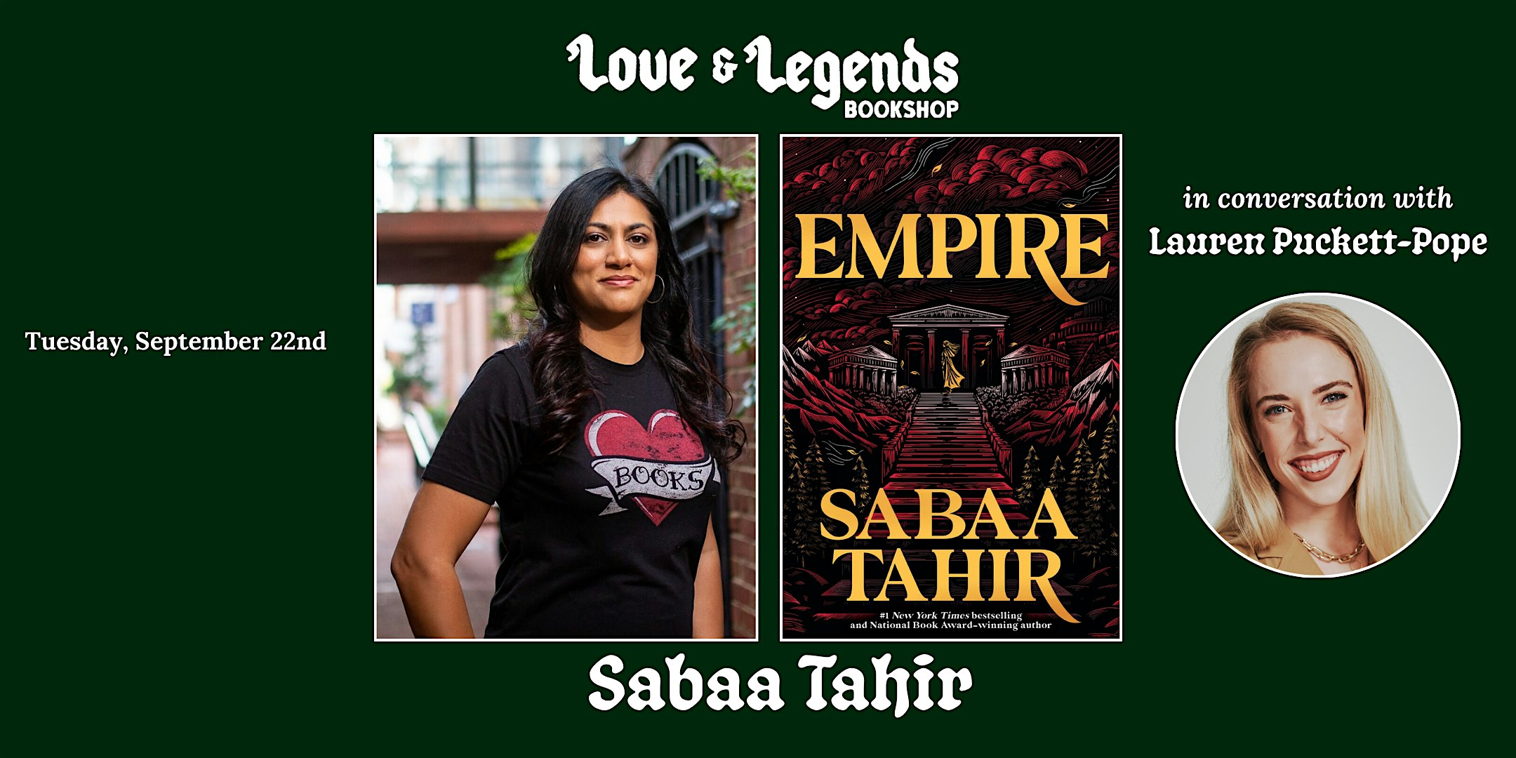 EMPIRE: Sabaa Tahir in conversation with Lauren Puckett-Pope