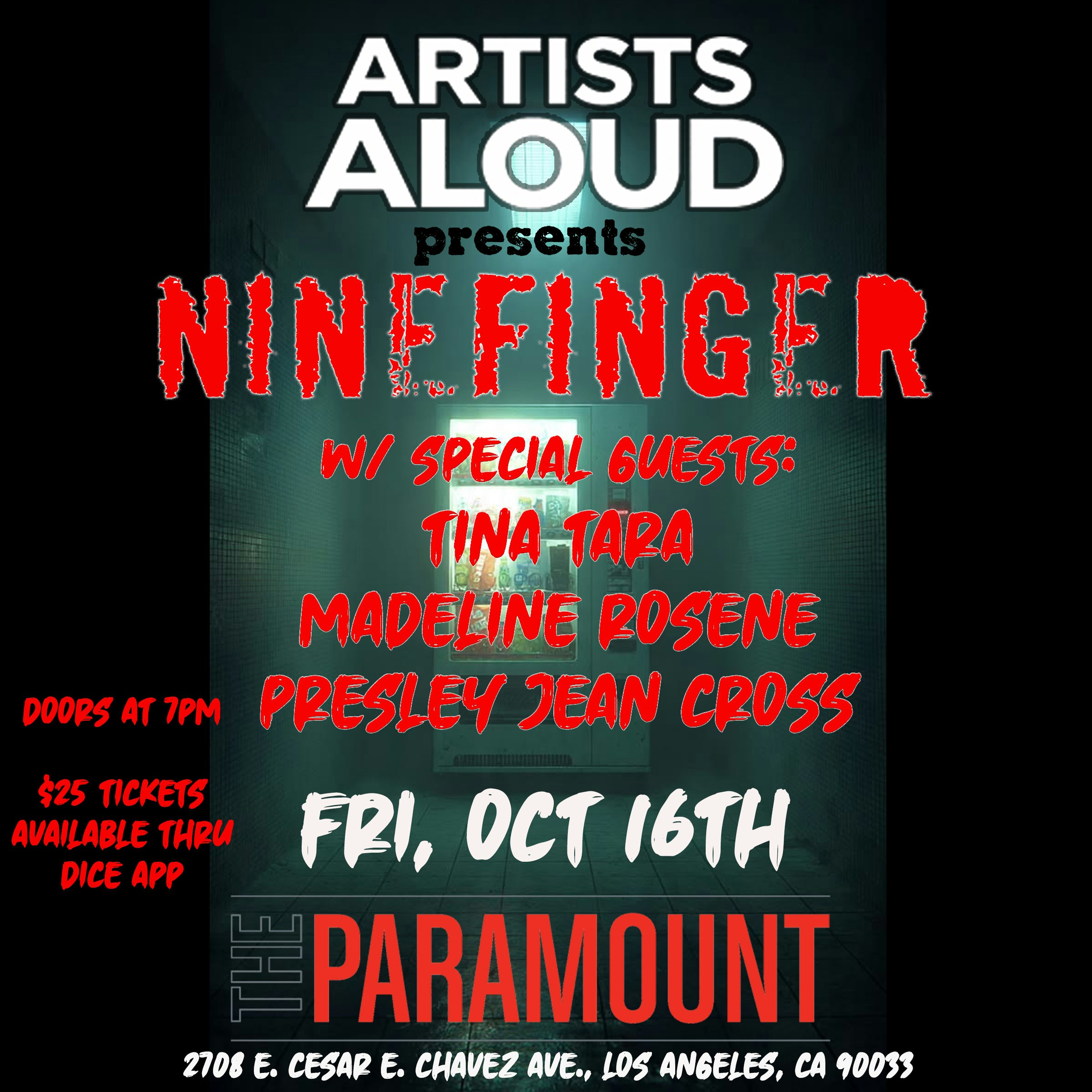 Ninefinger w/ Presley Jean Cross, Madeline Rosene, Tina Tara