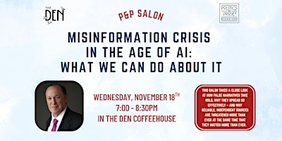 P&P Salon: The Misinformation Crisis in the Age of AI: What We Can Do About