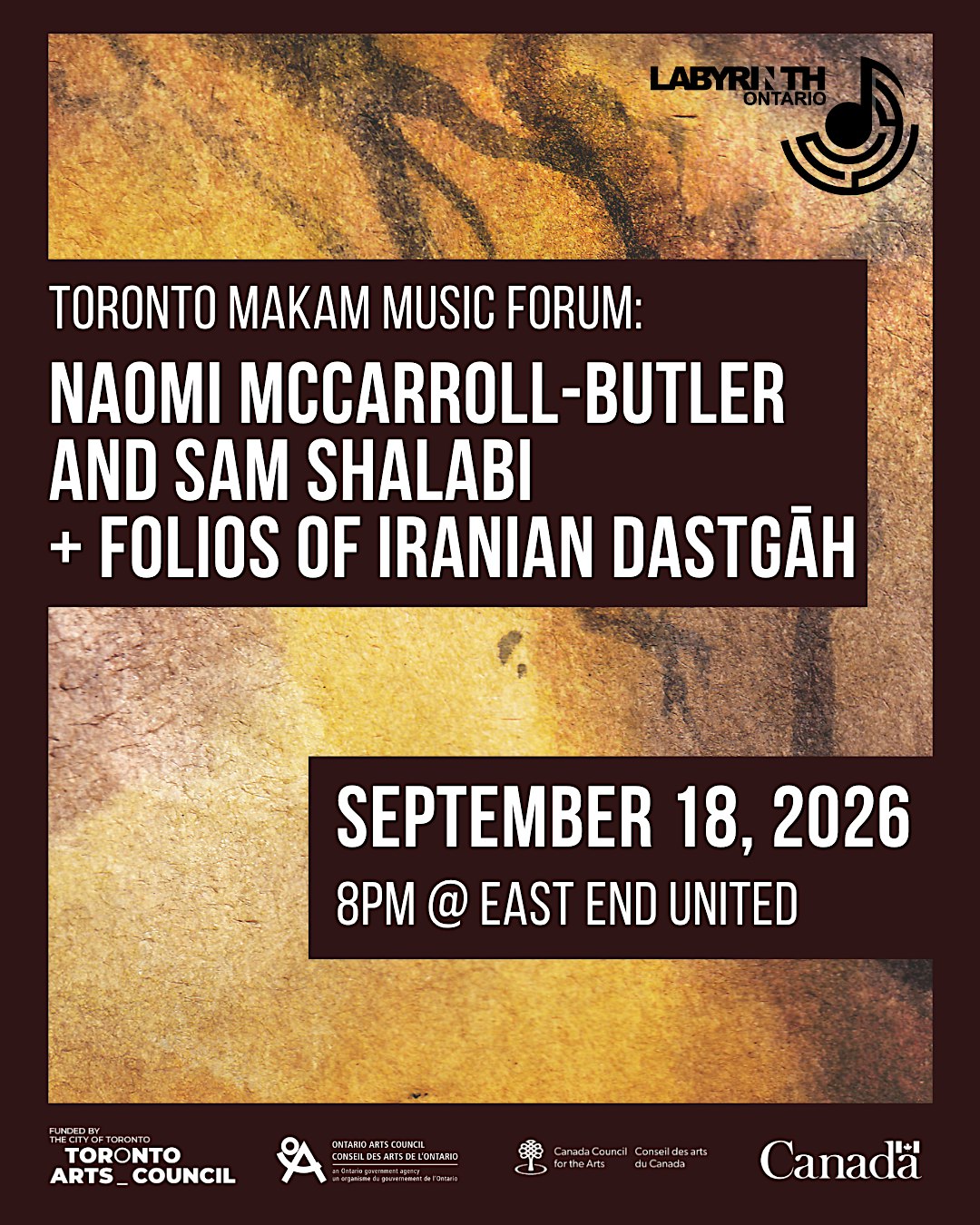 Naomi McCarroll-Butler/Sam Shalabi + Folios of Iranian Dastgāh: TMMF26