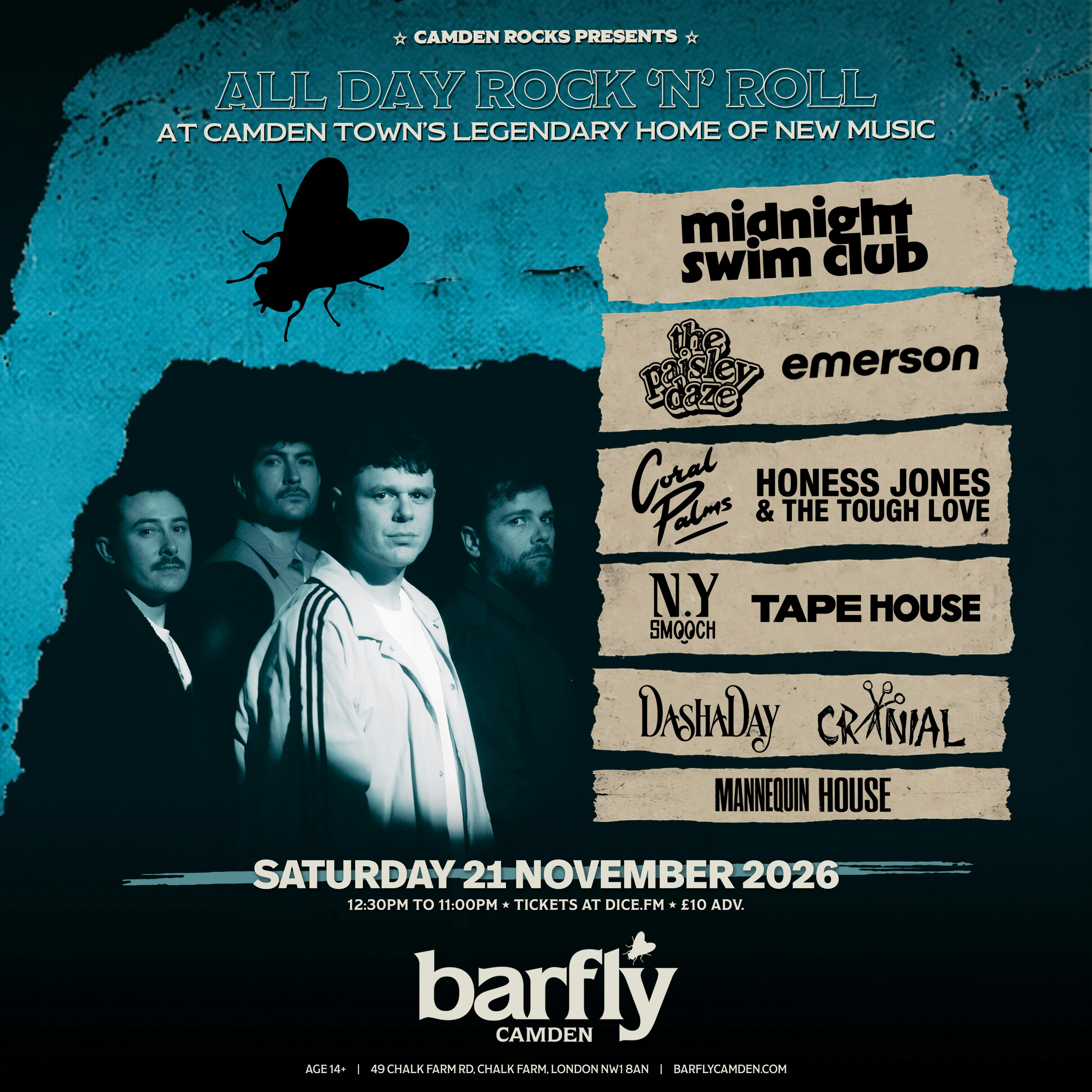 Camden Rocks All Dayer w/ Midnight Swim Club & more