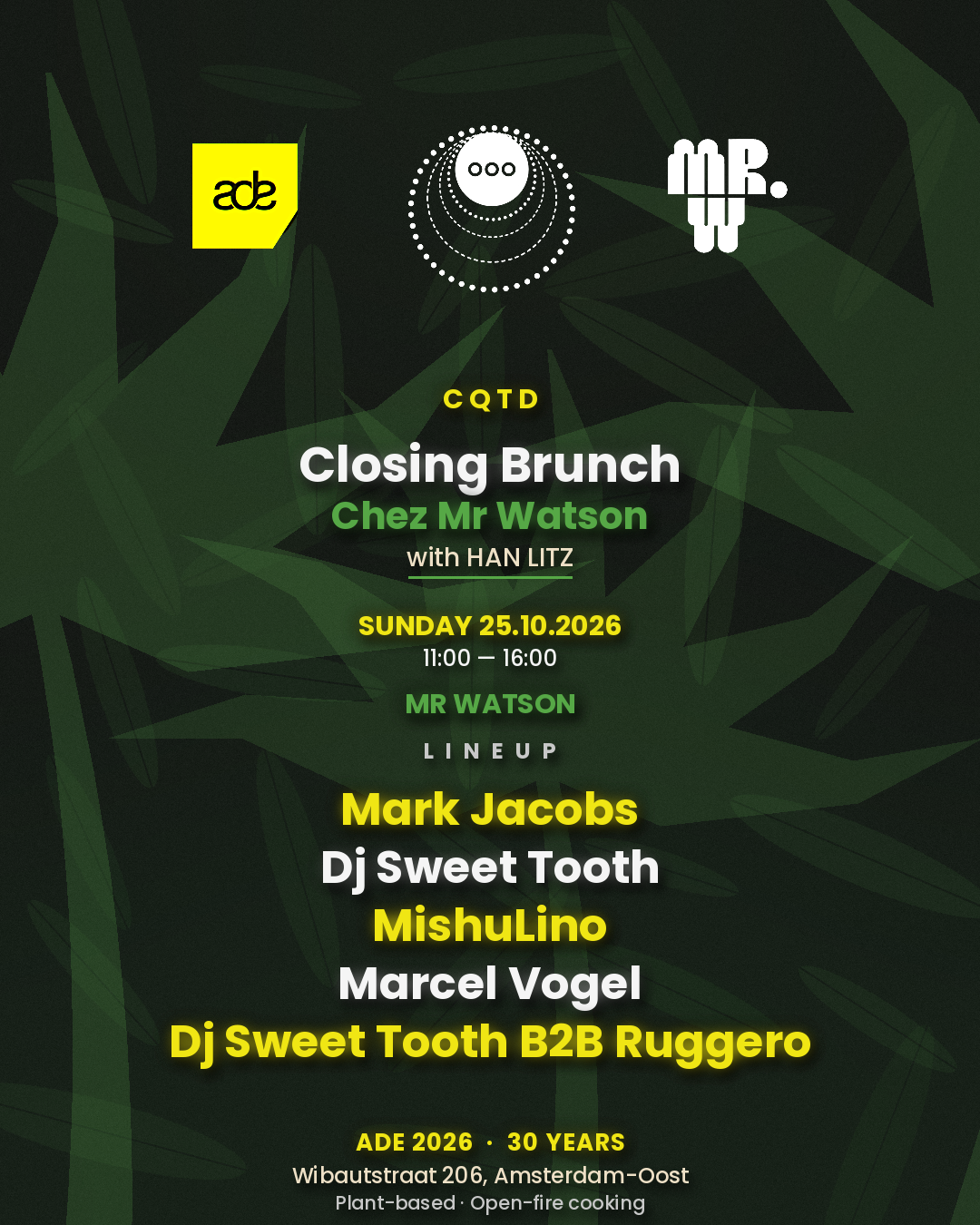 CQTD presents Closing Brunch Chez Mr Watson