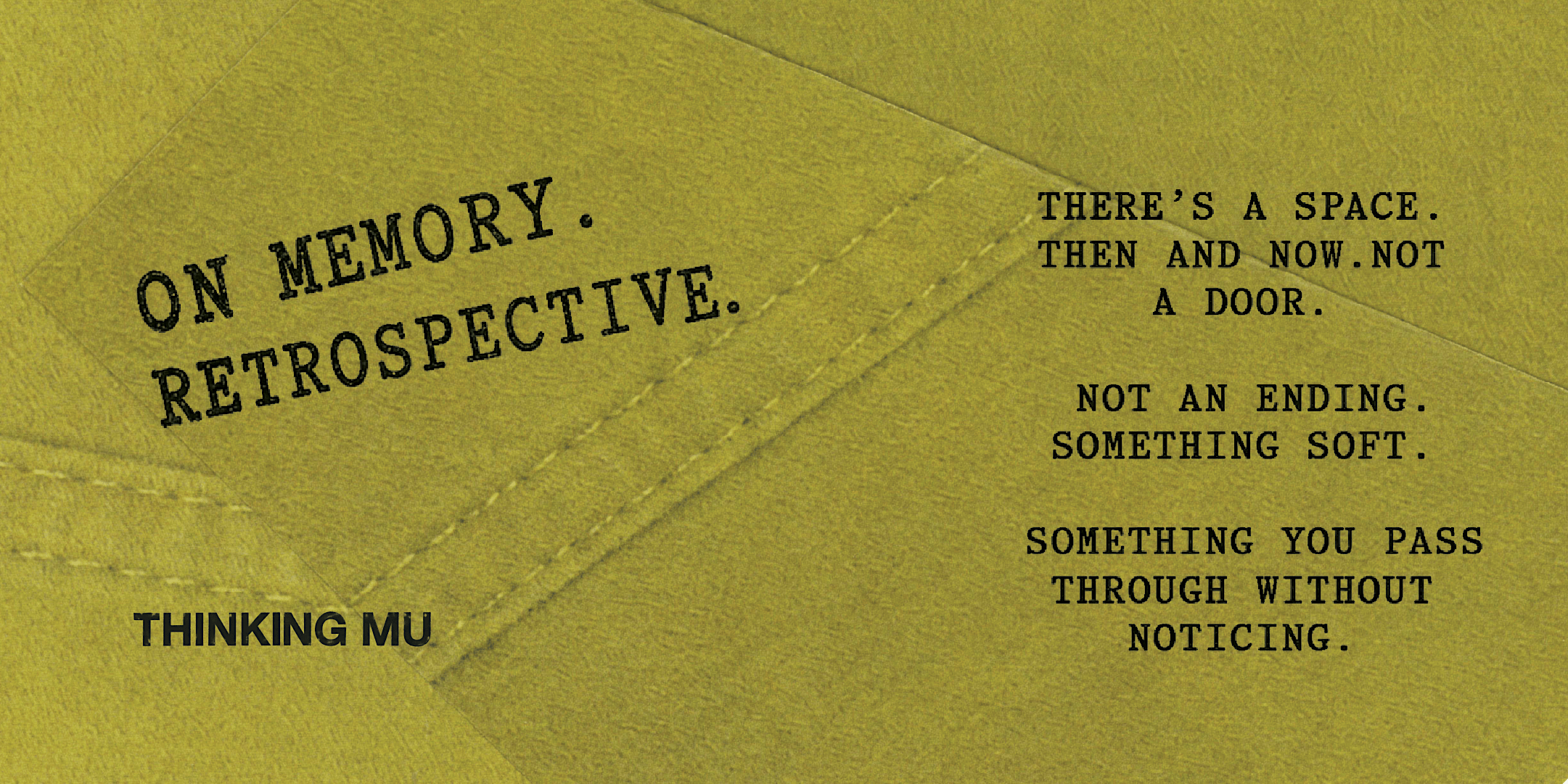 ON MEMORY