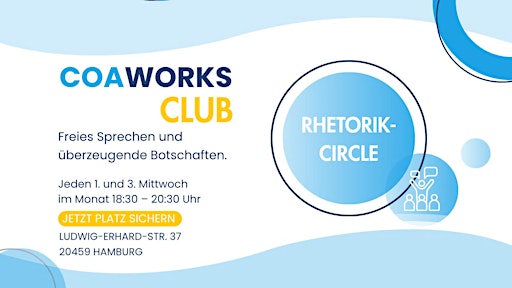 Rhetorik-Circle - 2x monatlich: Intensiv-Training und indiv. Coaching
