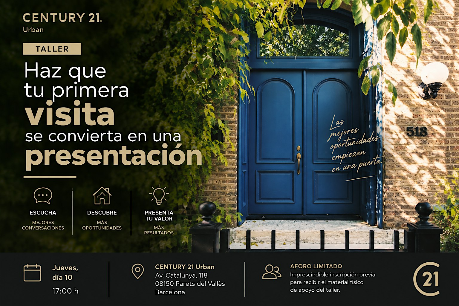 TALLER | HAZ QUE TU PRIMERA VISITA SE CONVIERTA EN UNA PRESENTACIÓN