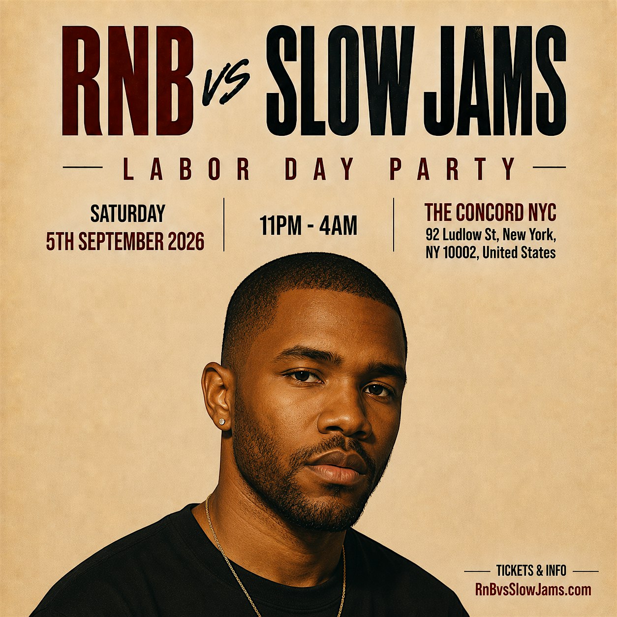 RNB  vs SLOW JAMS - LABOR DAY RNB PARTY (FREE B4 12AM W/ TICKETS)