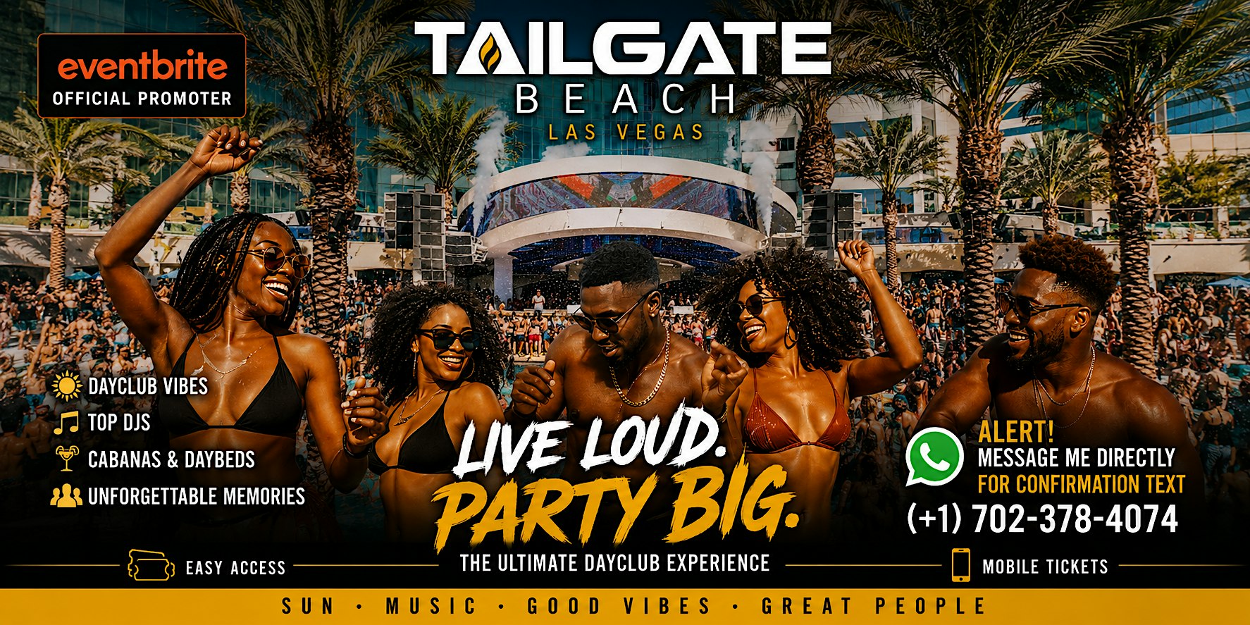 POOL PARTY AT TAILGATE BEACH CLUB (LADIES FREE DRINKS)