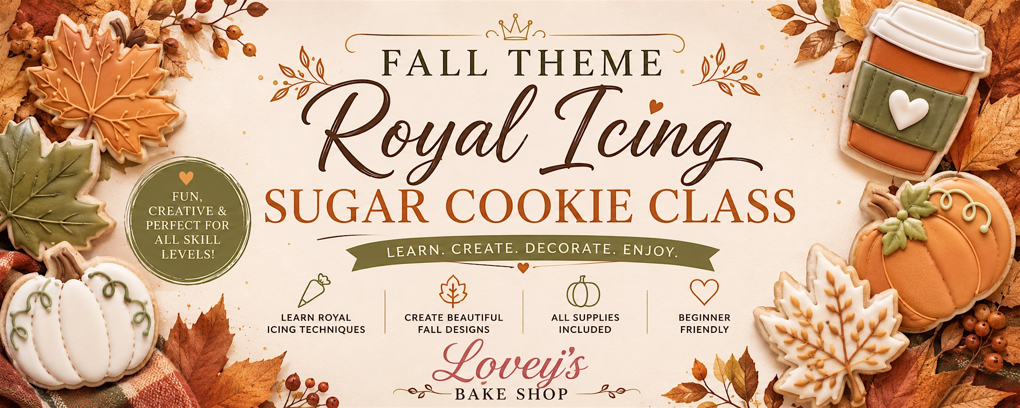 Royal Icing Sugar Cookie Class - Fall Theme