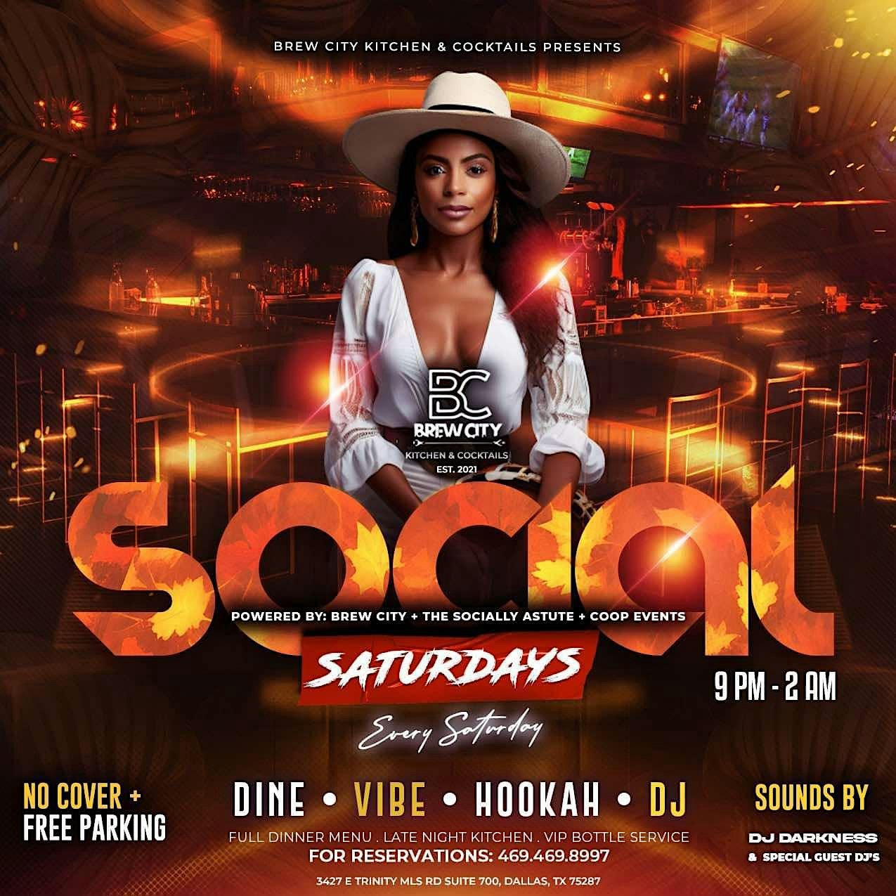 SOCIAL SATURDAYS @ Brew City Kitchen & Cocktails