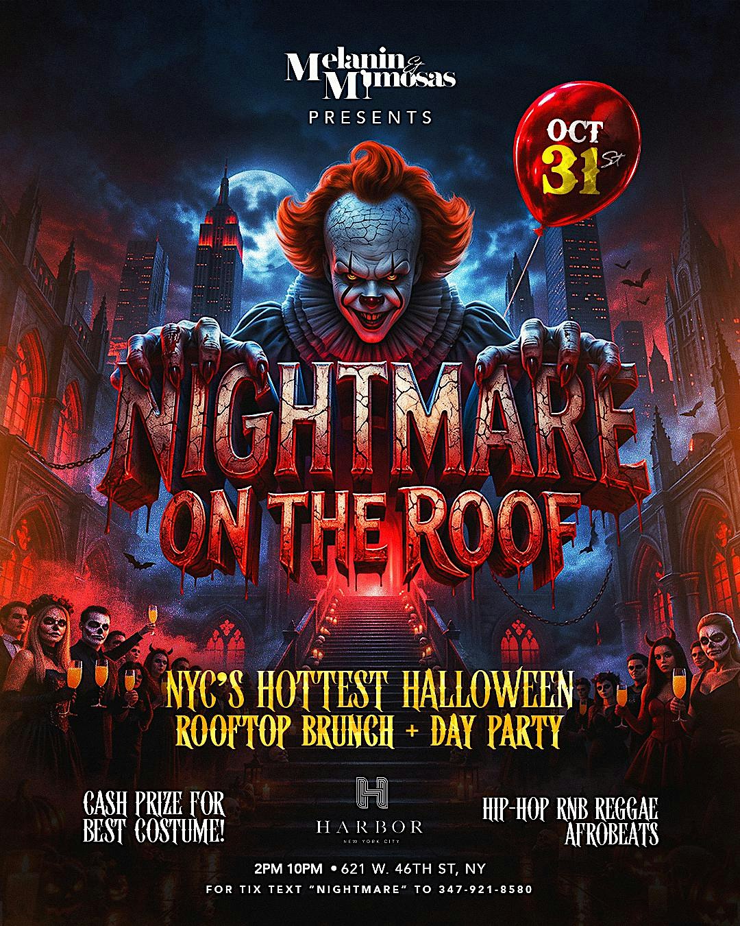 Nightmare on the Roof | NYC Halloween Rooftop Brunch & Day Party