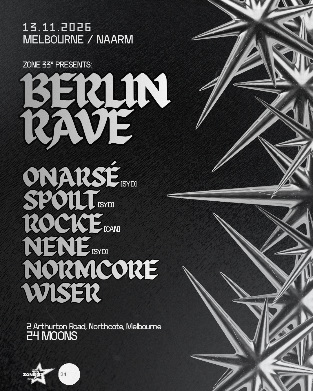 ZONE 33 PRESENTS: BERLIN RAVE [MELBOURNE]