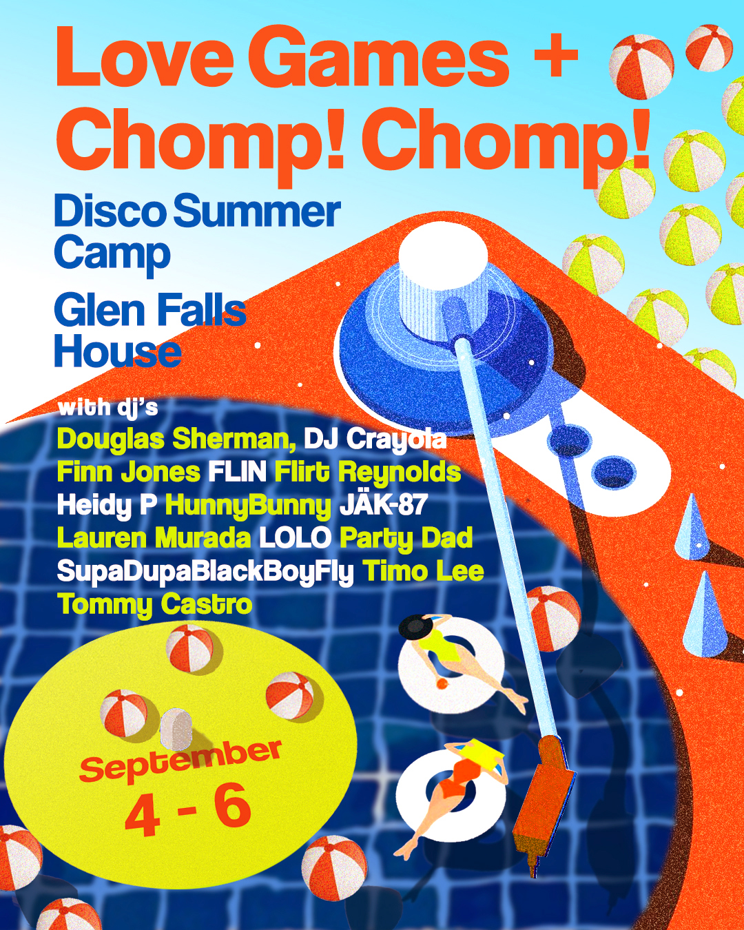 Love Games & Chomp! Chomp! present Disco Summer Camp