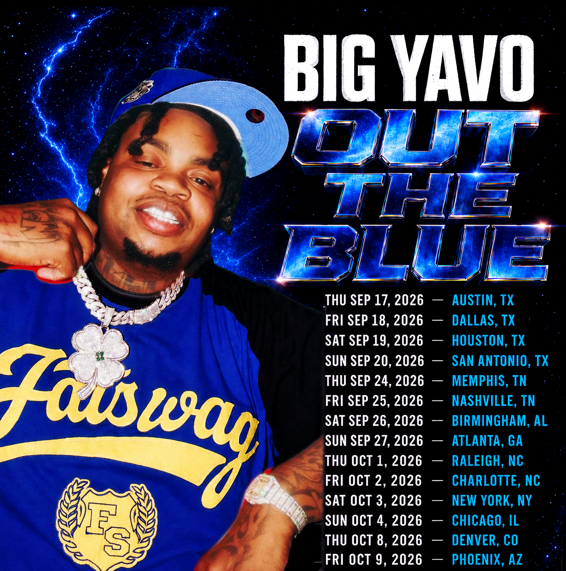 BIG YAVO Out The Blue Tour - New York, NY - All Ages