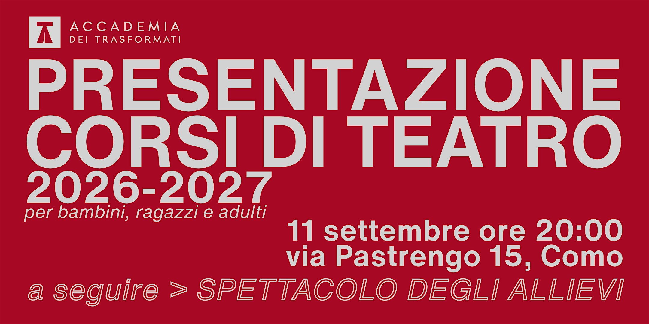 Presentazione Corsi di Teatro 2026-2027 + Le Petit Café