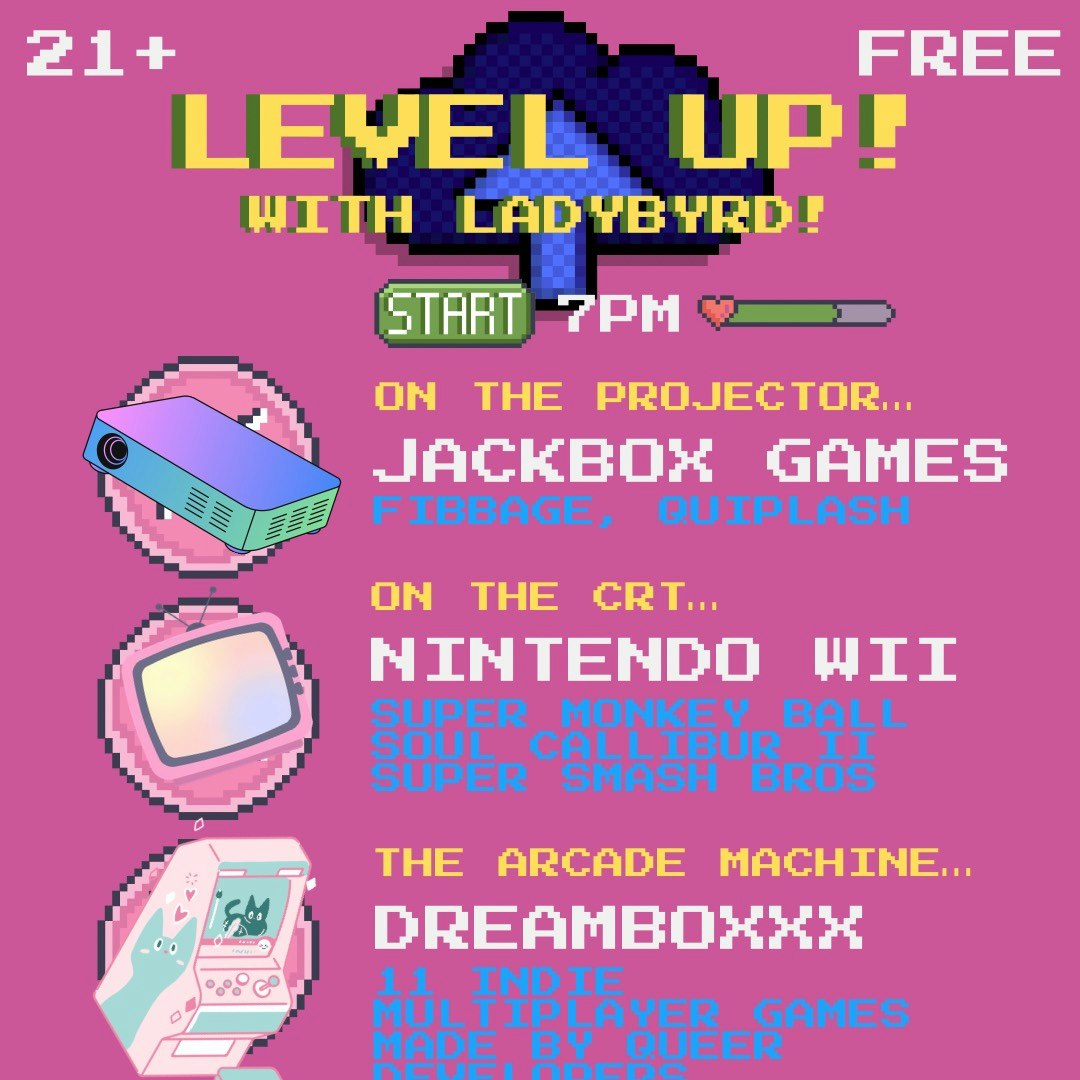 DOWNSTAIRS: Level Up! Video Game Club