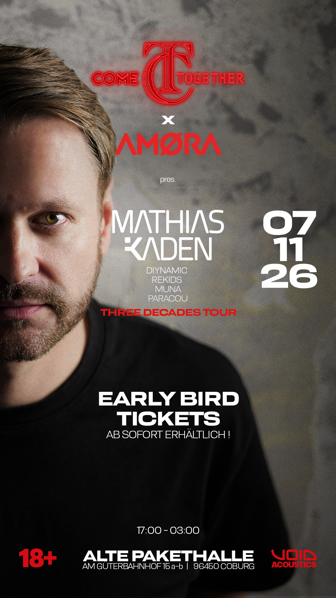 COME Together x AMØRA pres. Mathias Kaden (Diynamic - Rekids - Muna - Paracou)
