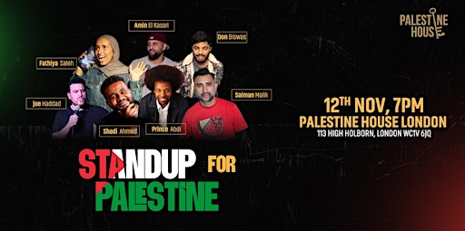 Stand Up for Palestine Comedy Night at Palestine House, London