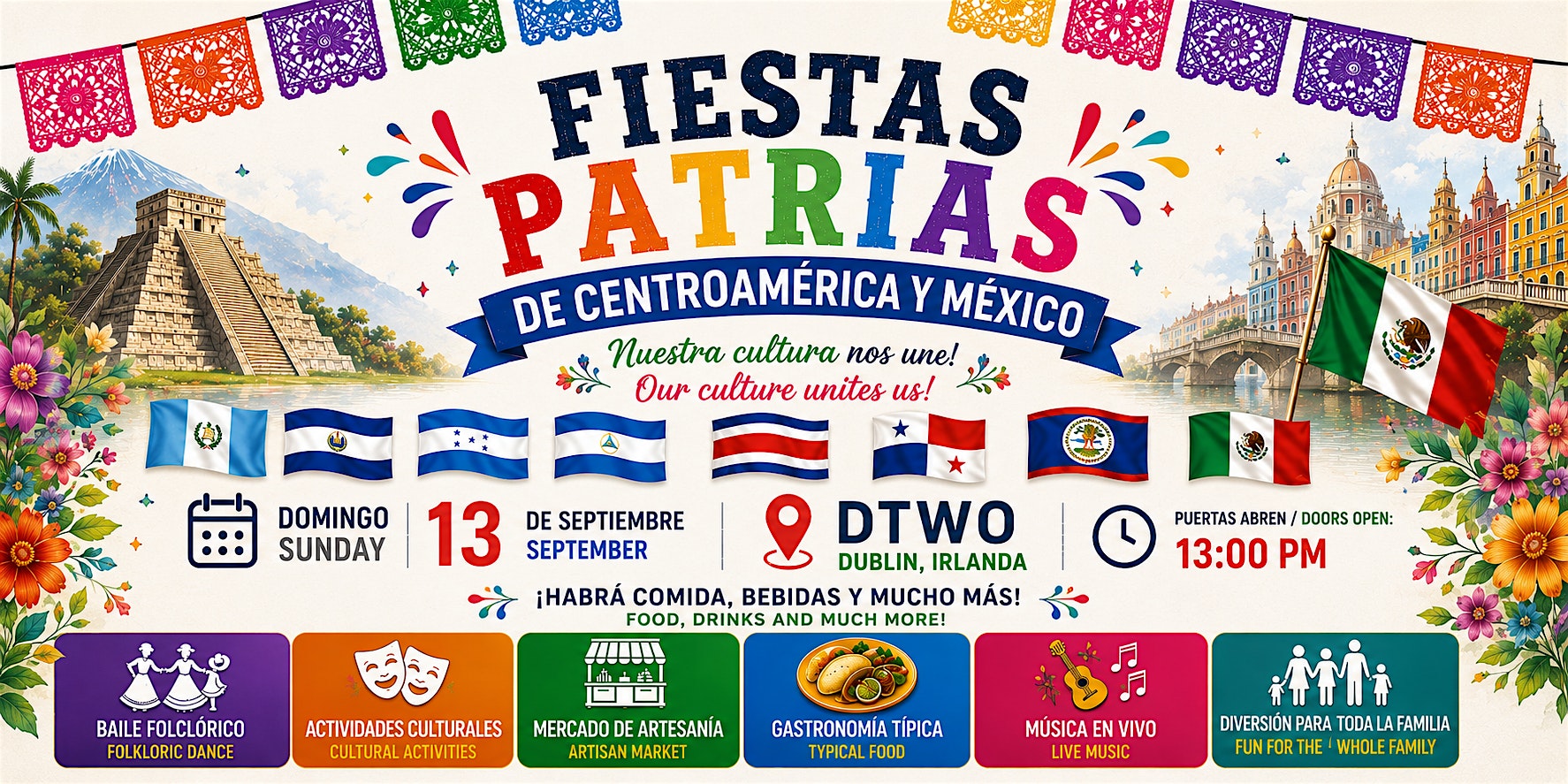 Fiestas Patrias de Centroamerica y Mexico
