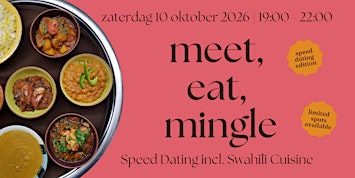 Meet, Eat & Mingle - Speed Dating for singles ages  27 - 37